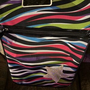 Brand new Colorful Striped luggage suitcase with wheels